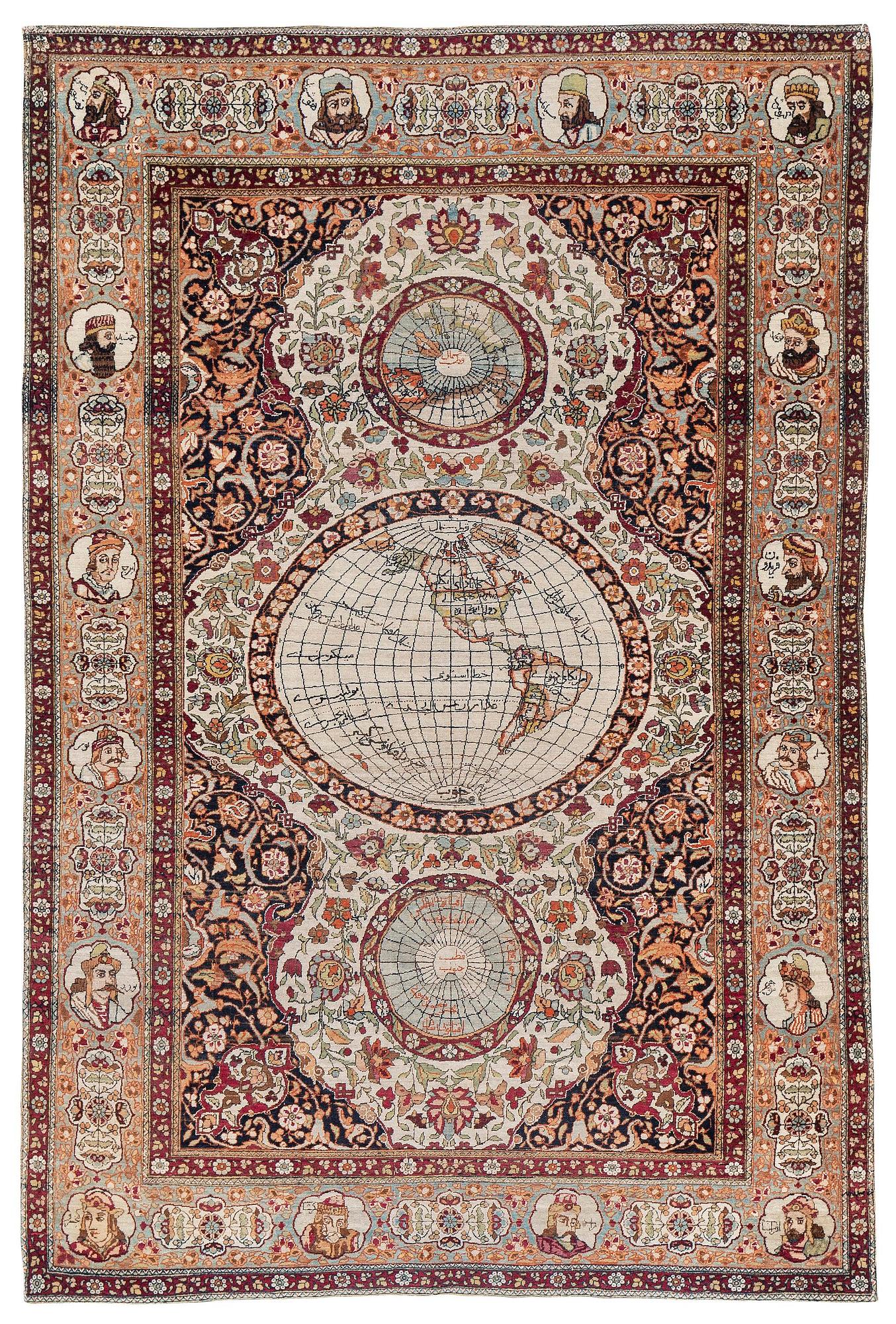 Matta, antik Isfahan, Södra Persien, ca 192 x 122 cm.