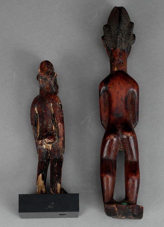 SKULPTURER, 2 st, Afrika, 1900-tal.
