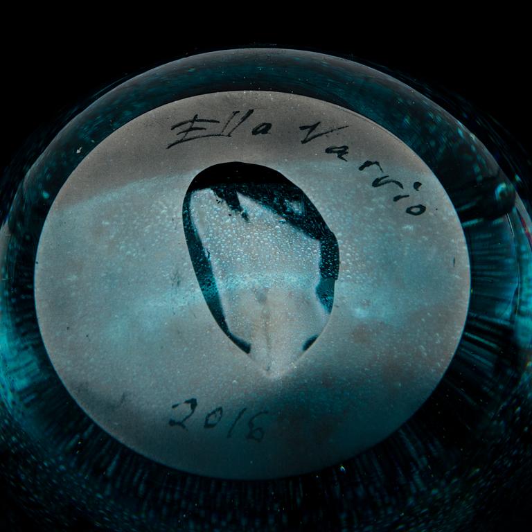 ELLA VARVIO, A glass vase/ sculpture, signed Ella Varvio 2016.