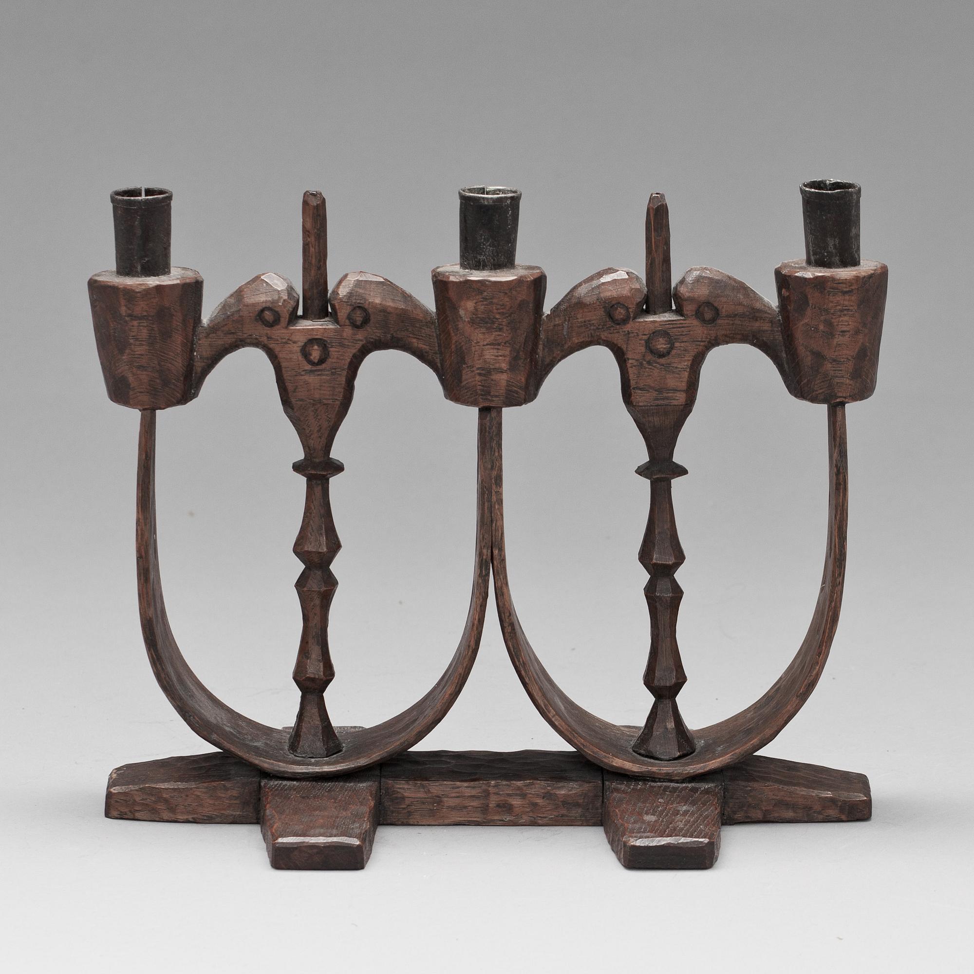 KANDELABER, signerad Matts i Taserud 1933.