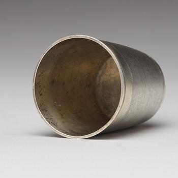 A German 17th century silver-gilt beaker, mark of Johann Höfler, Nürnberg (1655-1704).