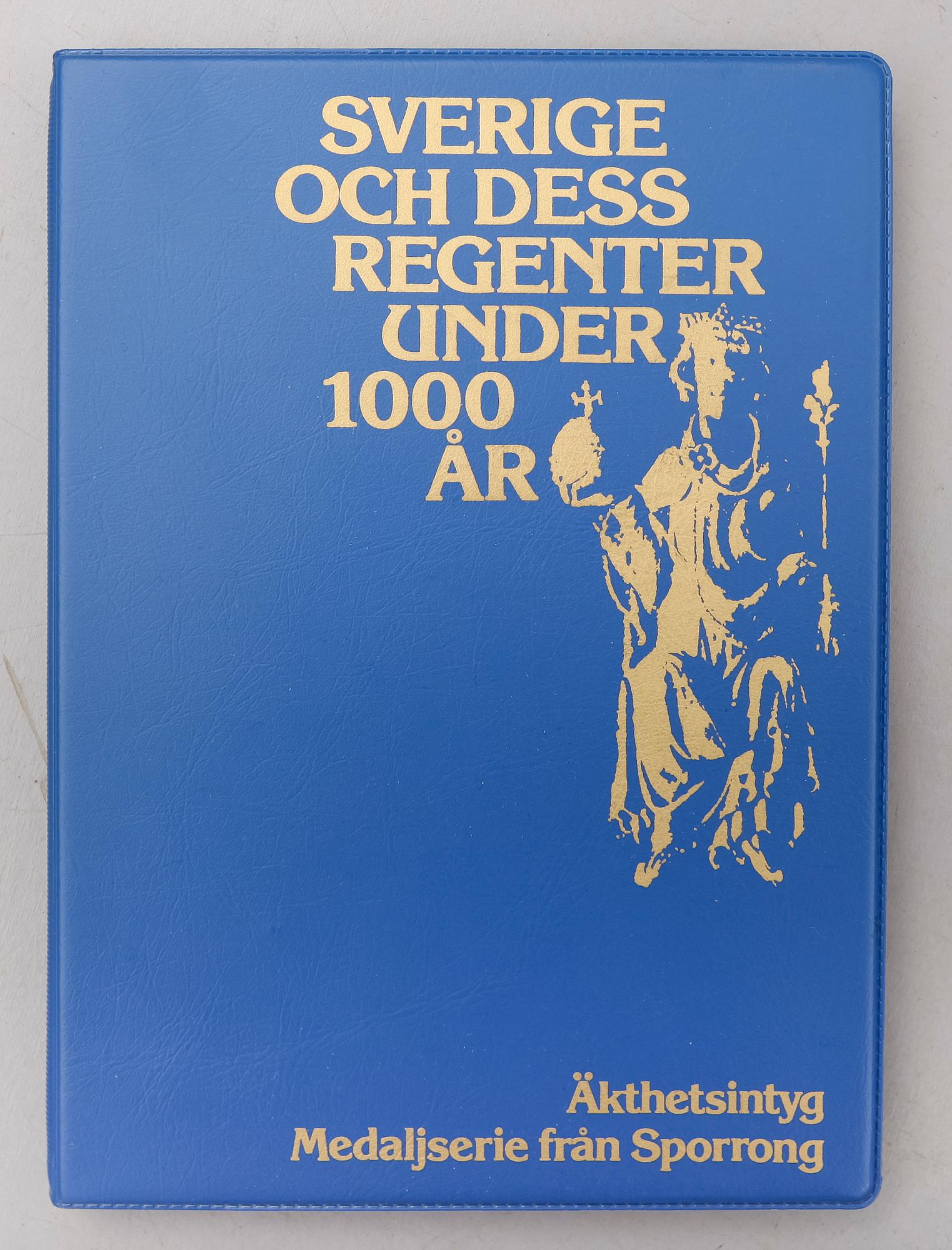 MEDALJSERIE, 60 st, brons, Sveriges regenter, Sporrong. 1900-talets andra hälft.