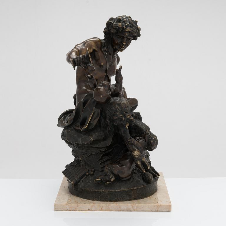 Claude Michel Clodion, after, a bronze sculpture, marked 'Clodion'.