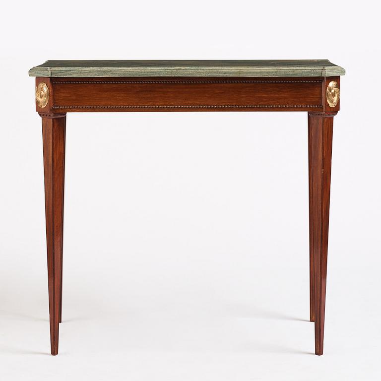 A mahogany late Gustavian console table, late 18th Century.