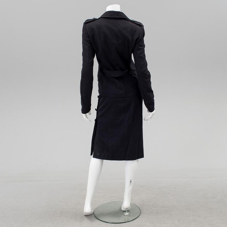 A jacket and skirt by Yves Saint Laurent rive gauche, size 36.