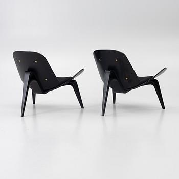 Hans J. Wegner, Fåtöljer, ett par, CH07, "Shell Chair", Carl Hansen, Danmark.