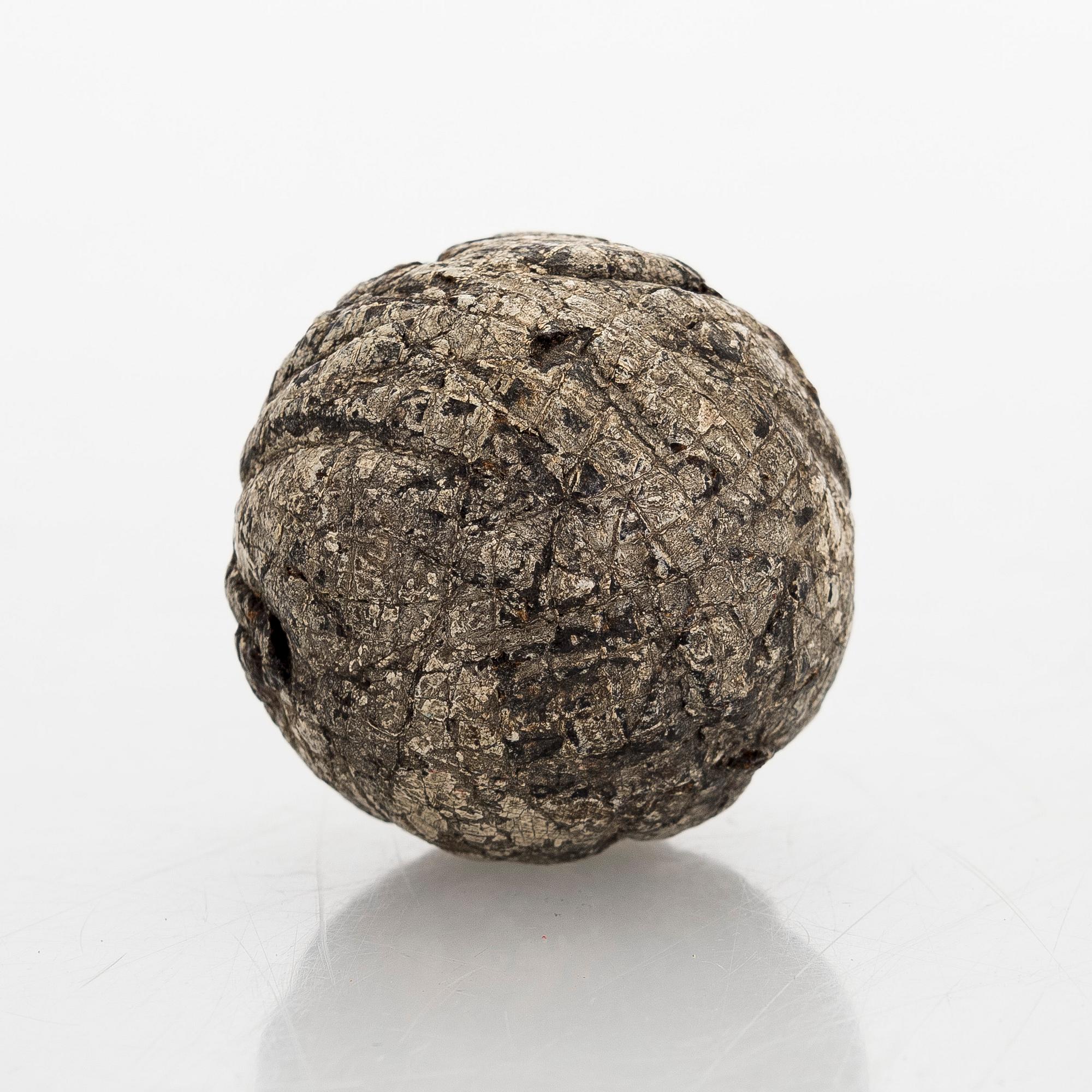 Golfbollar, 3 st, sekelskiftet 1800/1900.