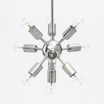 A ceiling lamp, Sputnik model 21416, attributed to Jaroslav Bejvl, Czech Republic, second half of the 20th Century.