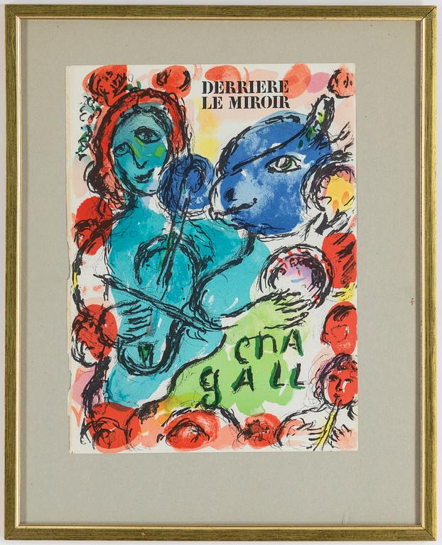 MARC CHAGALL, colour lithograph Derrière le Miroir 1972.