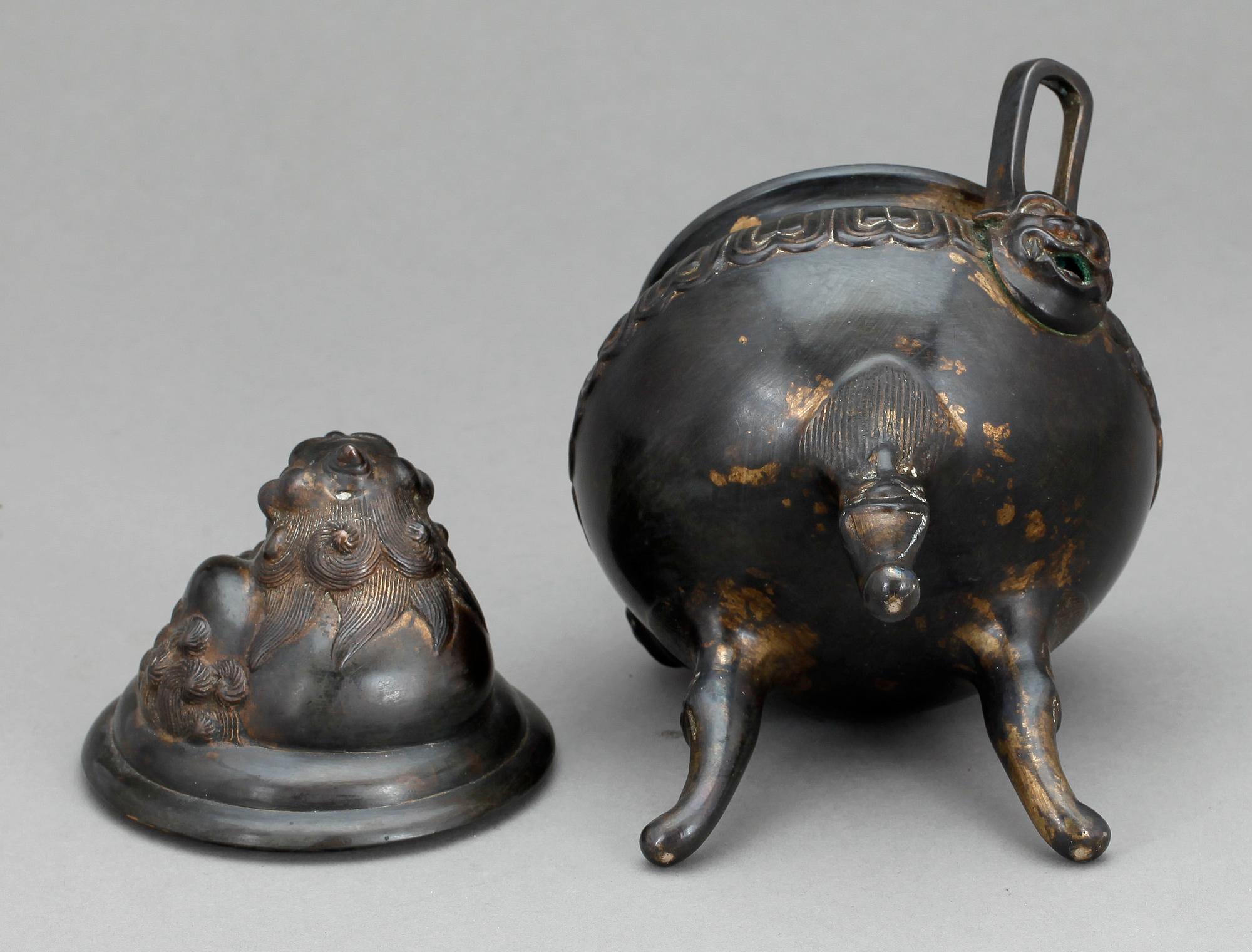 RÖKELSEKAR, brons, Kina, 1900-tal.