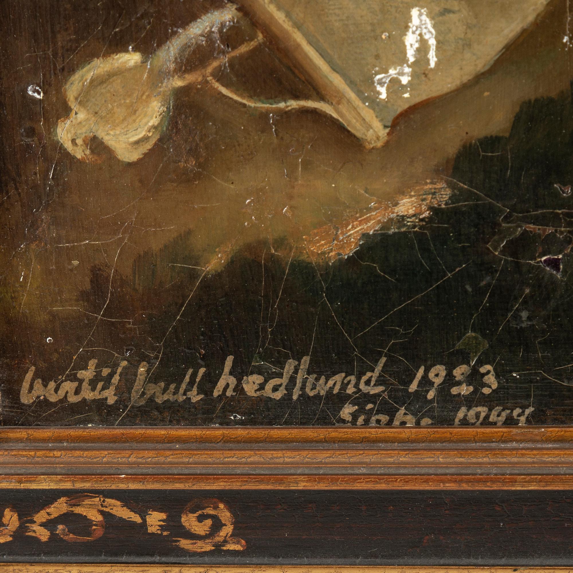 BERTIL BULL HEDLUND, oil on panel, signed and dated 1923/1944.