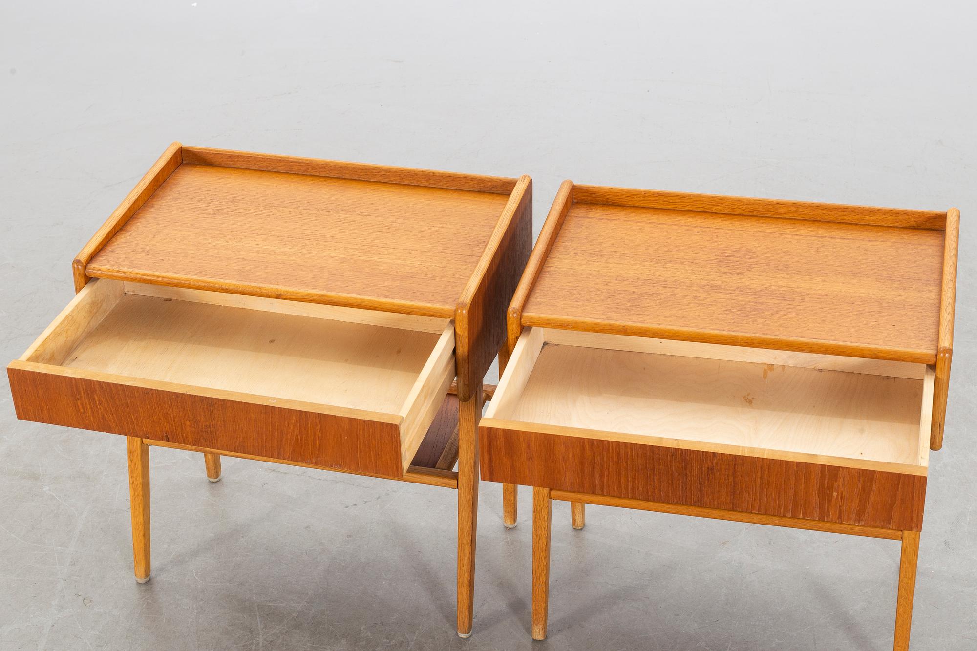 SÄNGBORD, 1 par, 1960-tal.