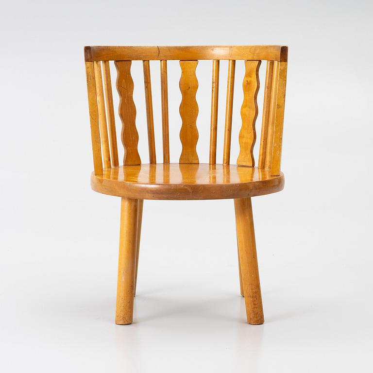 Armchair, sports cottage furniture, Steneby Hemslöjdsförening, mid-20th century.