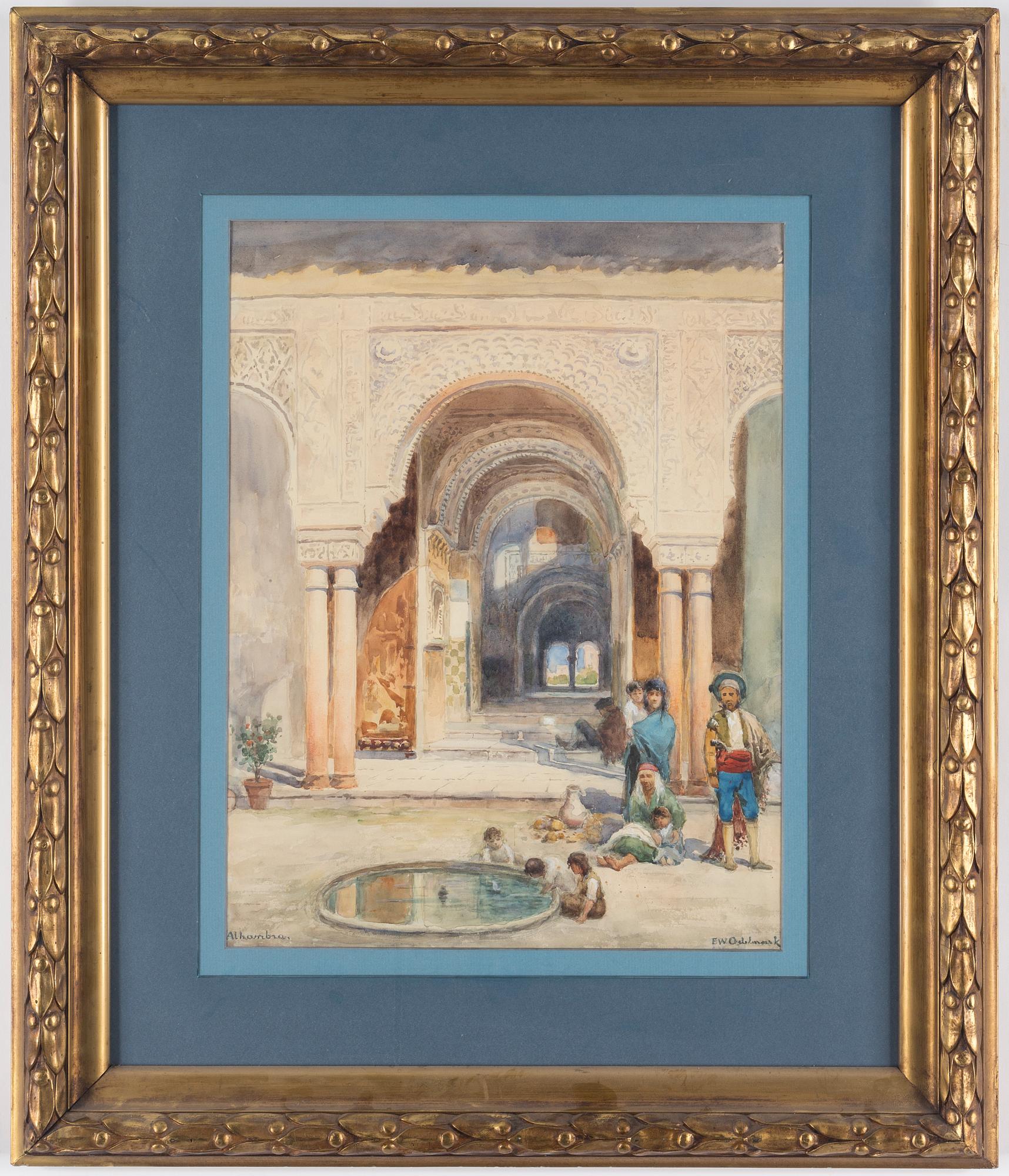 FRANS WILHELM ODELMARK, watercolour, signed.