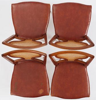 Josef Frank, a set of seven "Linden's dining chairs", model "B 1039", Firma Svenskt Tenn, specially commissioned ca 1940.