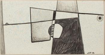 LARS ENGLUND, Chalk drawing, signed and dated -51.