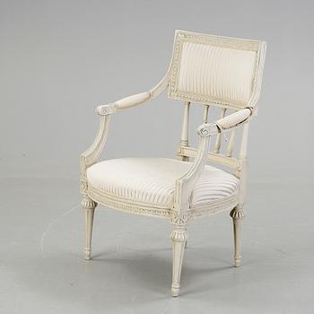 KARMSTOL, gustavianskt Stockholmsarbete, 1700-talets slut.