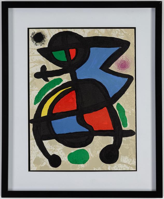 JOAN MIRÓ, efter, färglitografi, ur Derrière le Miroir no 186, 1970.