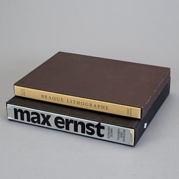 KONSTBÖCKER, 2 stycken, Max Ernst och Georges Braque.