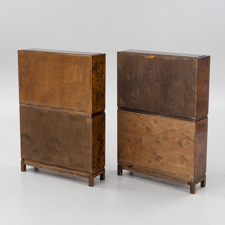 Axel Einar Hjorth, two pairs of 'Typenko' bokcases, Nordiska Kompaniet, Sweden, 1930's.