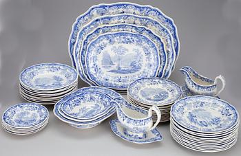 SERVIS, 49 delar, flintgods, Davenport, England 1800-tal.