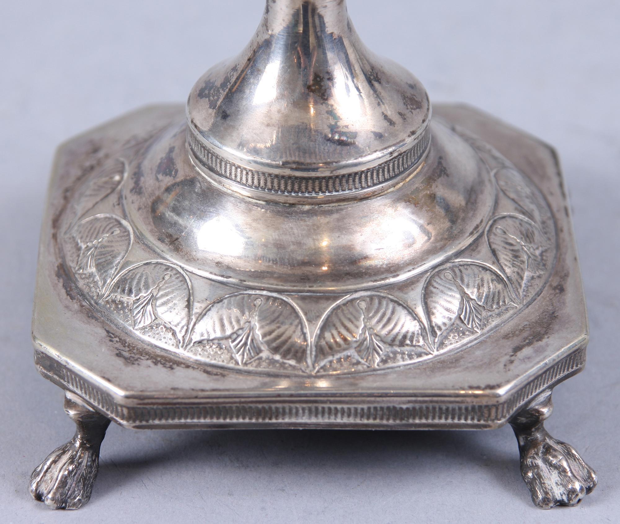 SOCKERSKÅL, silver, senempire, Göteborg, 1832. Tot vikt 710 g.