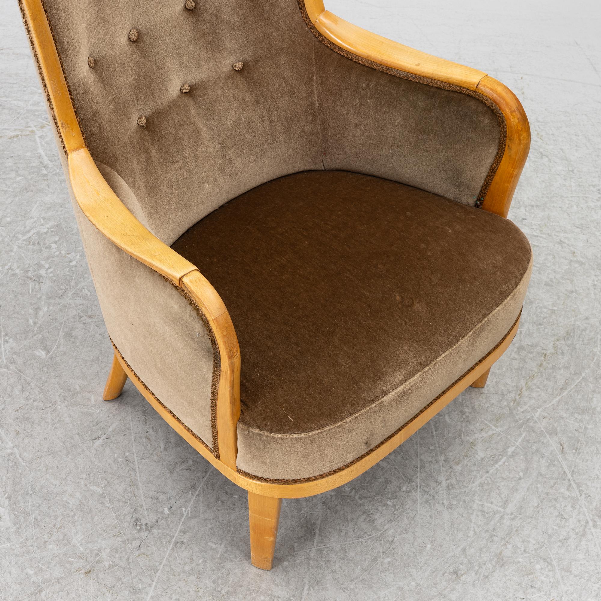 Carl Malmsten, armchair, 'Advokaten', second half of the 20th century.