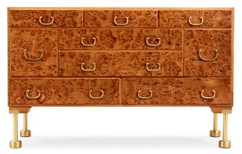 340. A Josef Frank elm burrwood and walnut bureau, Svenskt Tenn, model 2170.