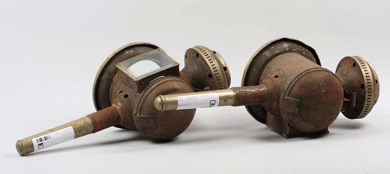 VAGNSLYKTOR, ett par, metall, 1800-tal.