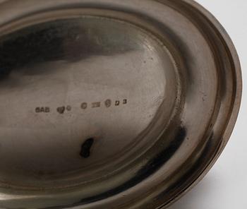 KAFFESERVIS, 3 delar, silver, GAB, Stockholm, 1949, vikt 894 gram.