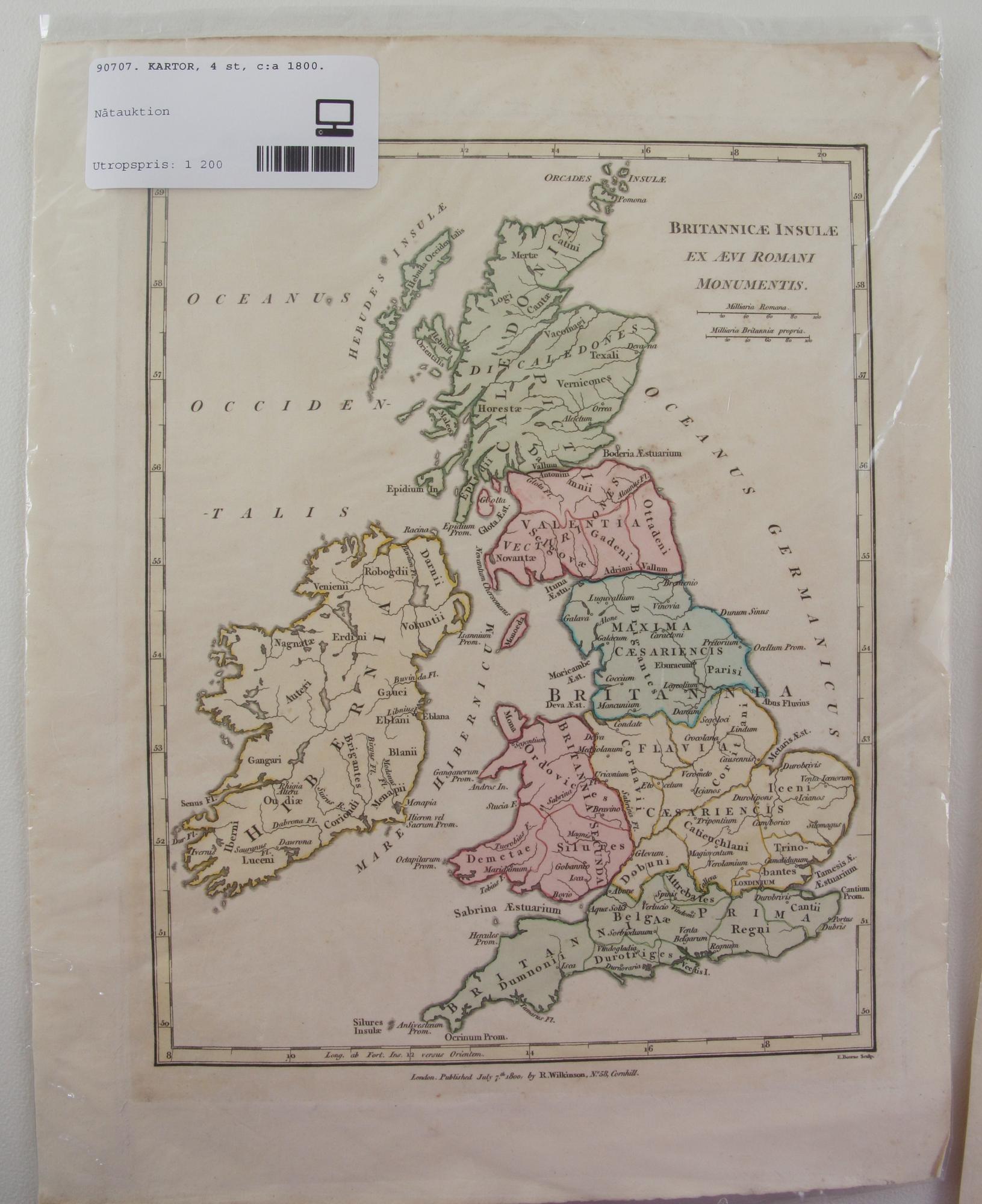 KARTOR, 4 st, c:a 1800.