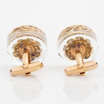 Siv Lagerström, three rings and cufflinks, acrylic plastic, 1970s.