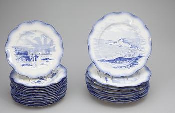 MATSERVIS, 57 delar, "Terre de fer Vermont feres", Paris, omkring 1900.