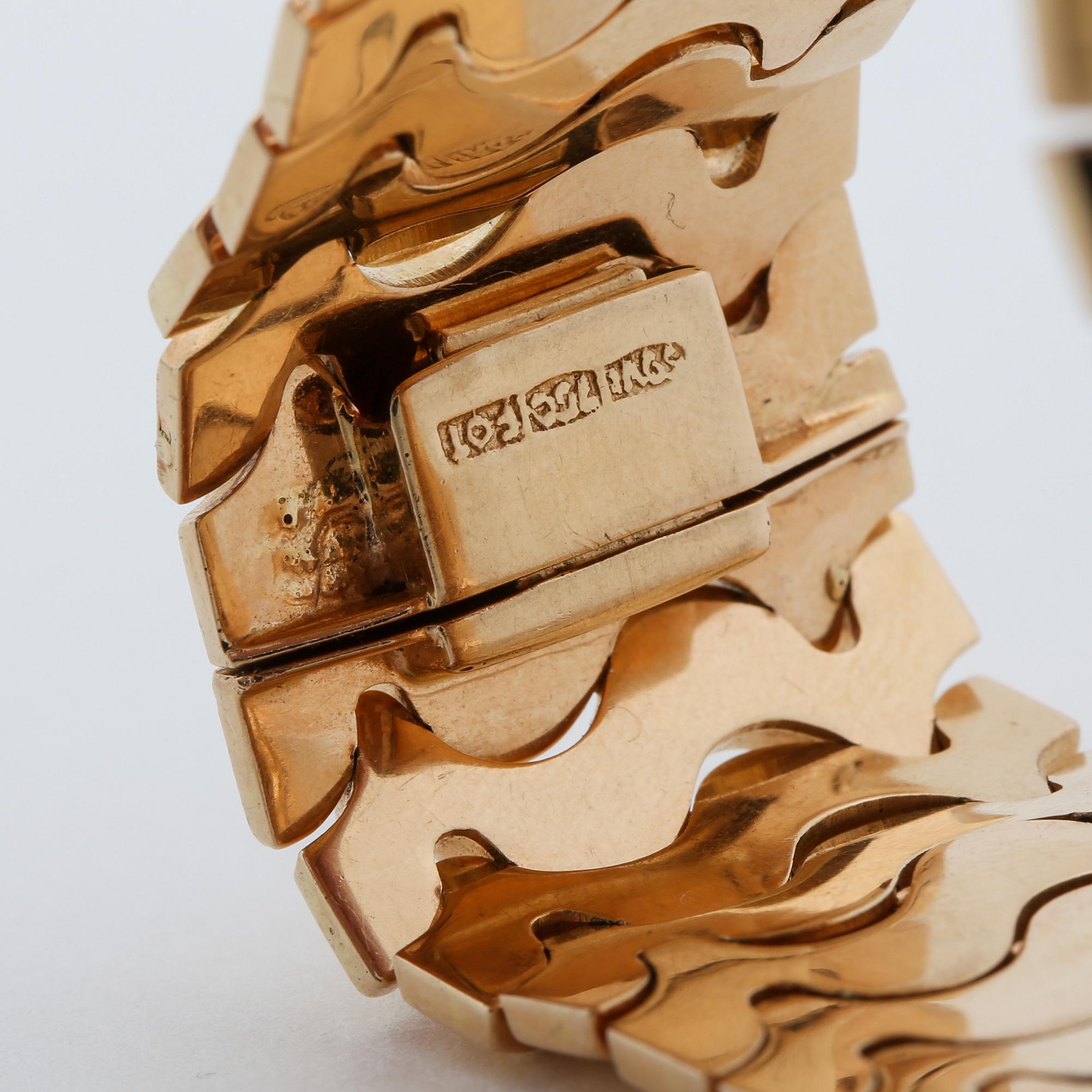 Bracelet, 18K gold, Italy.