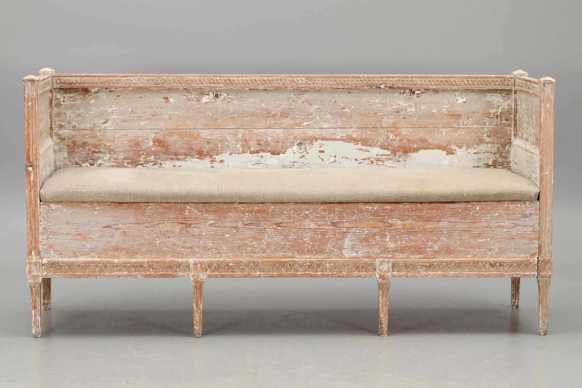 SOFFA med UTDRAG, gustavianskt provinsarbete, 1700/1800-tal.