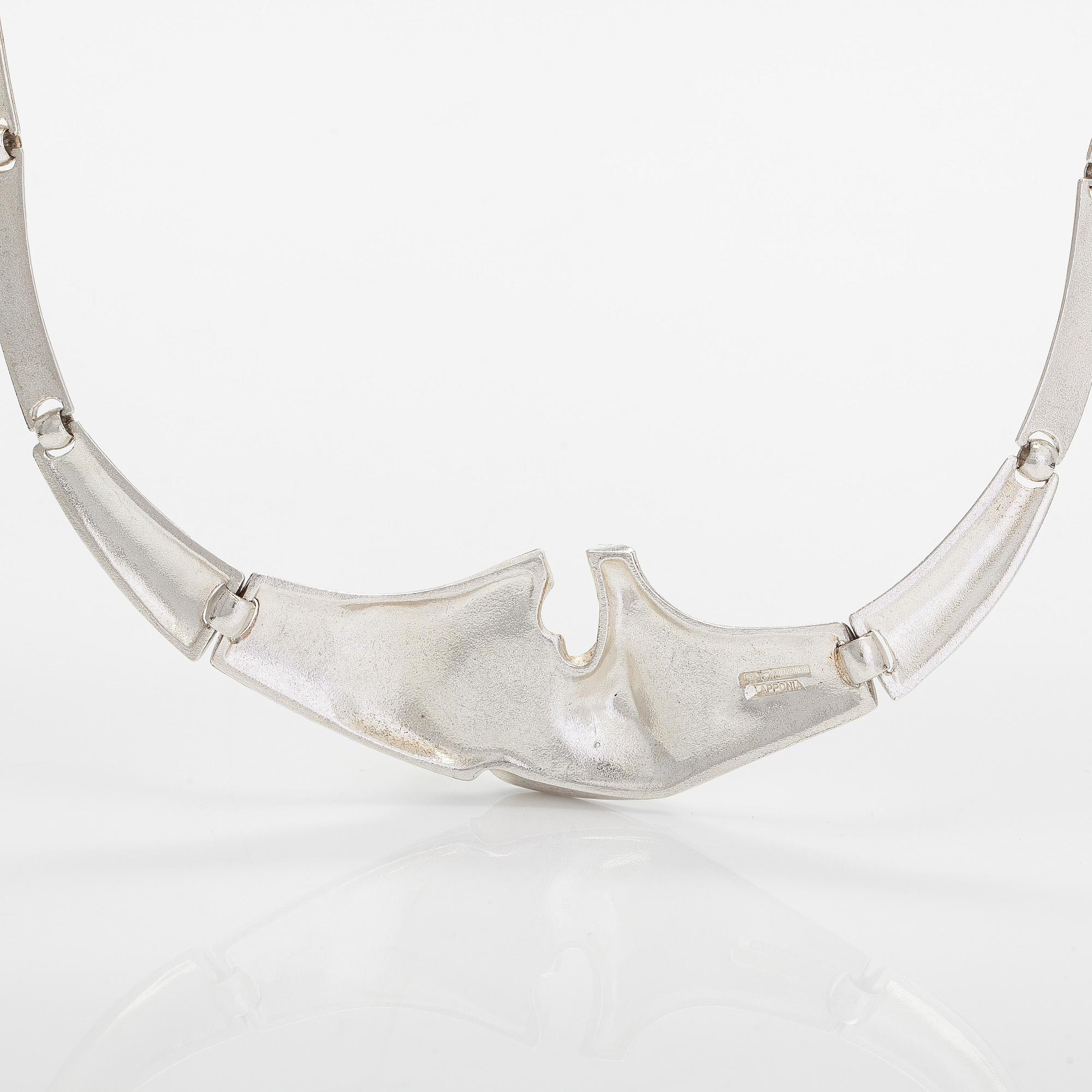 Björn Weckström, collier, "Korsvågor", sterlingsilver, Lapponia 1991.