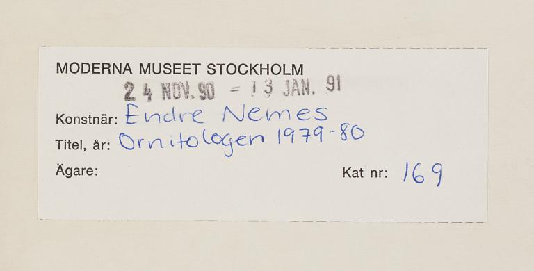 ENDRE NEMES, collage, tempera och blyerts. Utförd 1979-80.