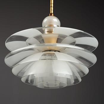 Poul Henningsen, a "Septima 4" ceiling light, Louis Poulsen, Denmark ca 1931.