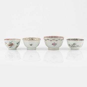 A group of thirteen porcelain pieces, China and Samson, France, 18th-20th Century.