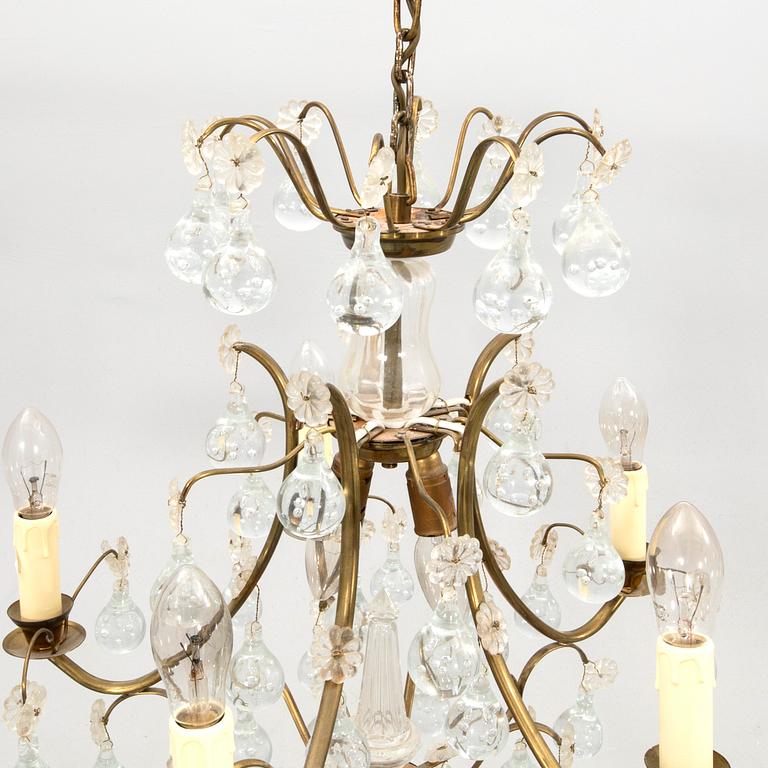 Chandelier in Rococo style, 1940s.