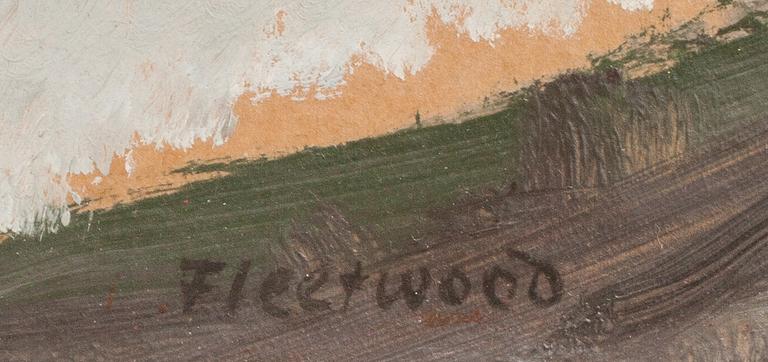 WILLIAM FLEETWOOD, olja på pannå, signerad.