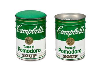 791. SIMON GAVINA, pallar, 2 st, "Omaggio to Andy Warhol". Ultramobile Collection, Studio Simon, Bologna, Italien ca 1973,