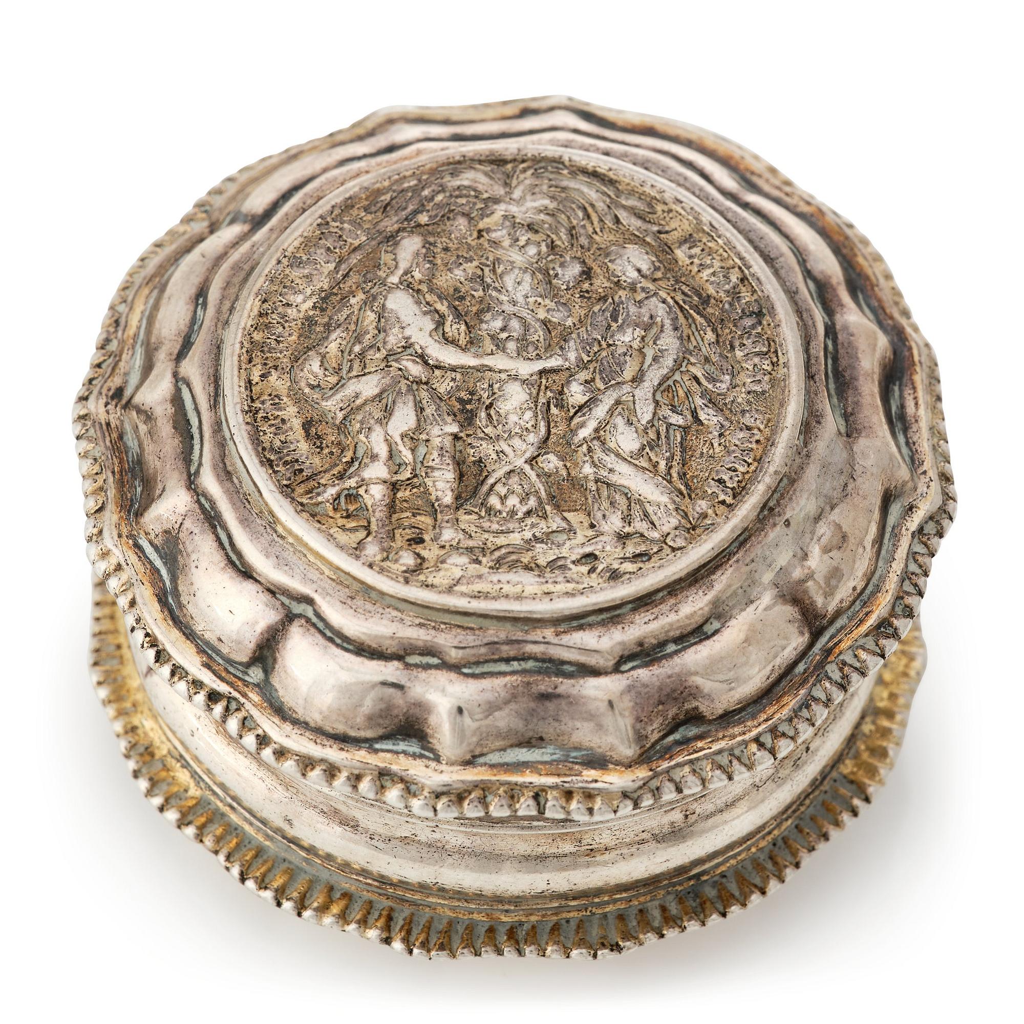 A Swedish 18th century parcel-gilt silver snuff-box, mark of Johan Wennervall, Gothenburg 1759.