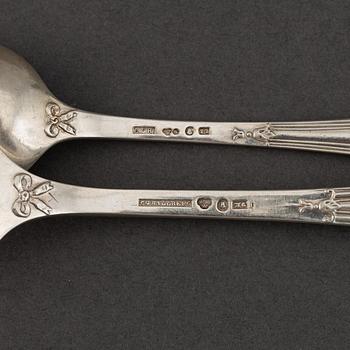 A Swedish early 20th century 166 piece silver-cutlery, Marked CGH, Stockholm 1900-1921.
