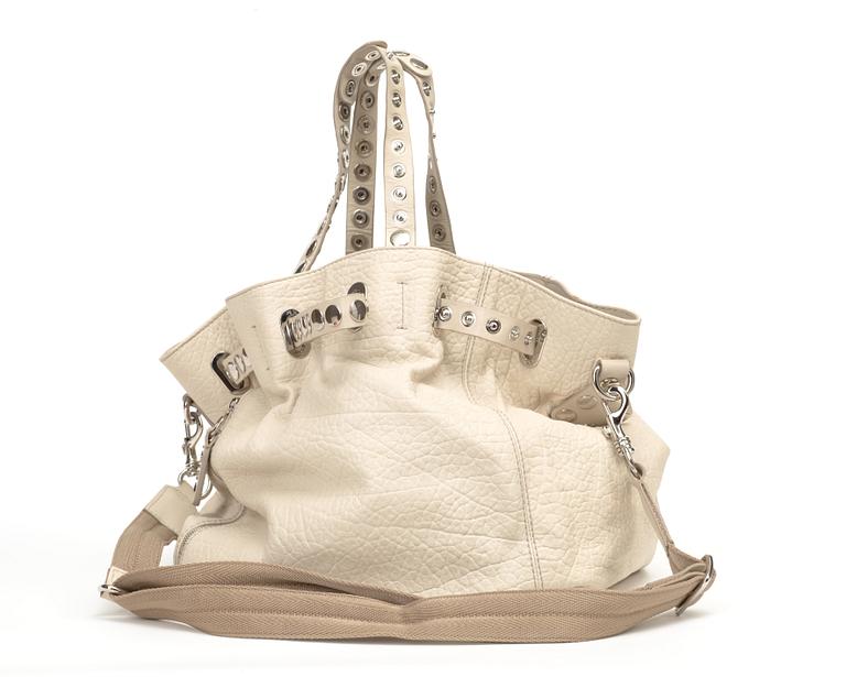 A cream white leather handbag "Rebecca" by Dolce Gabbana.