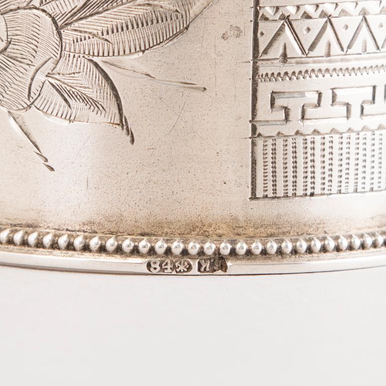 LAUTASLIINARENKAITA, 10 kpl, hopeaa, Suomi, Venäjä ja Viro, 1800- ja 1900-luku.