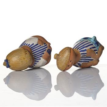 Lisa Larson, figurines, 2 pcs, Gustavsberg.