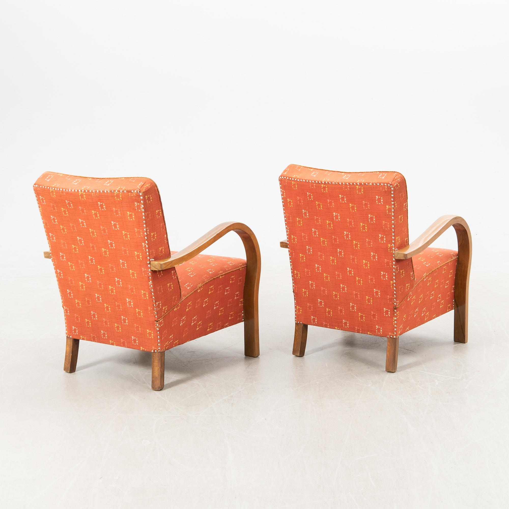 Fåtöljer, ett par, 1940-tal.