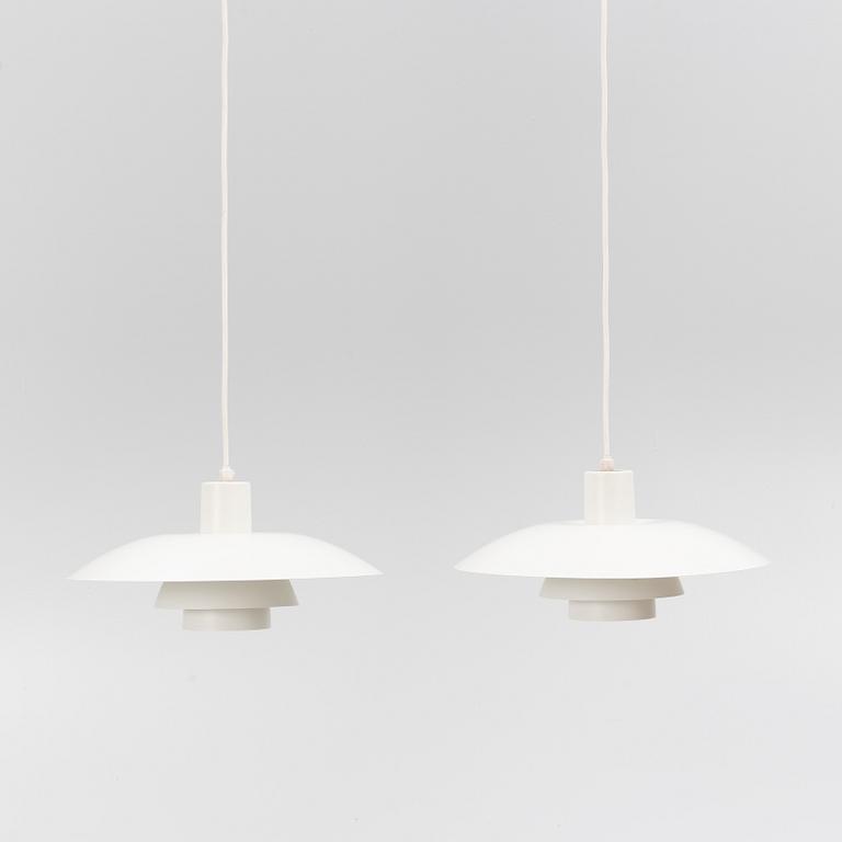 Poul Henningsen, a pair of 'PH 4/3' ceiling lamps, Louis Poulsen, Denmark.