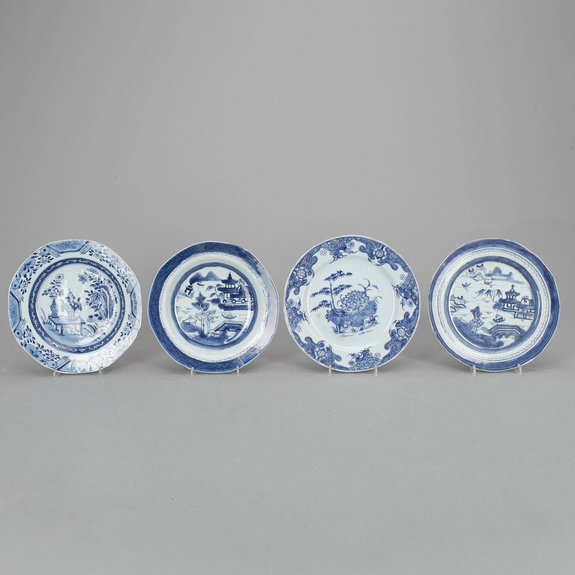 TALLRIKAR, 13 st, porslin, Kina, bla Xianqing.